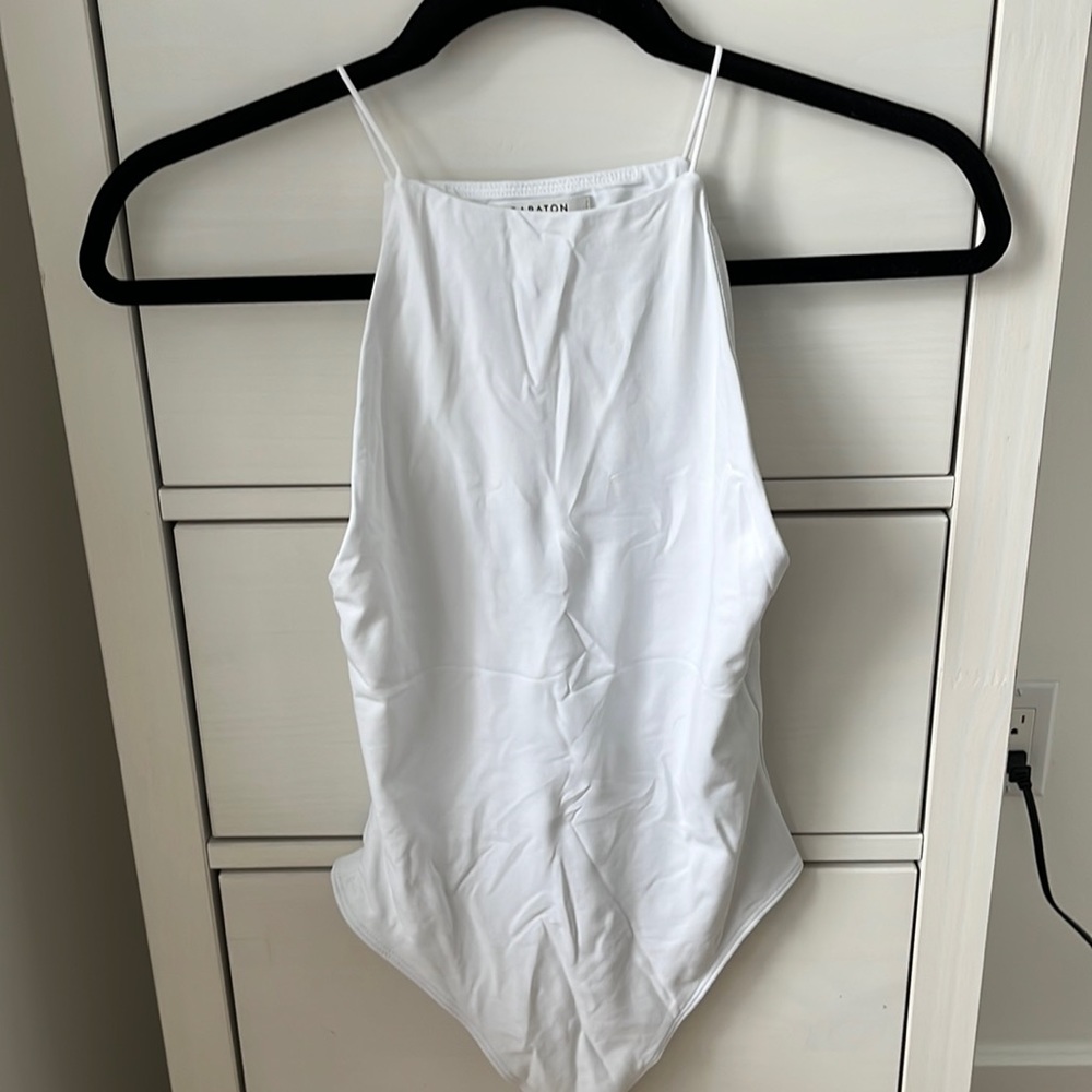 Aritzia Contour High Neck White Bodysuit - Size Small